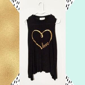 CAREN SPORT High-low Love Heart Tank Top